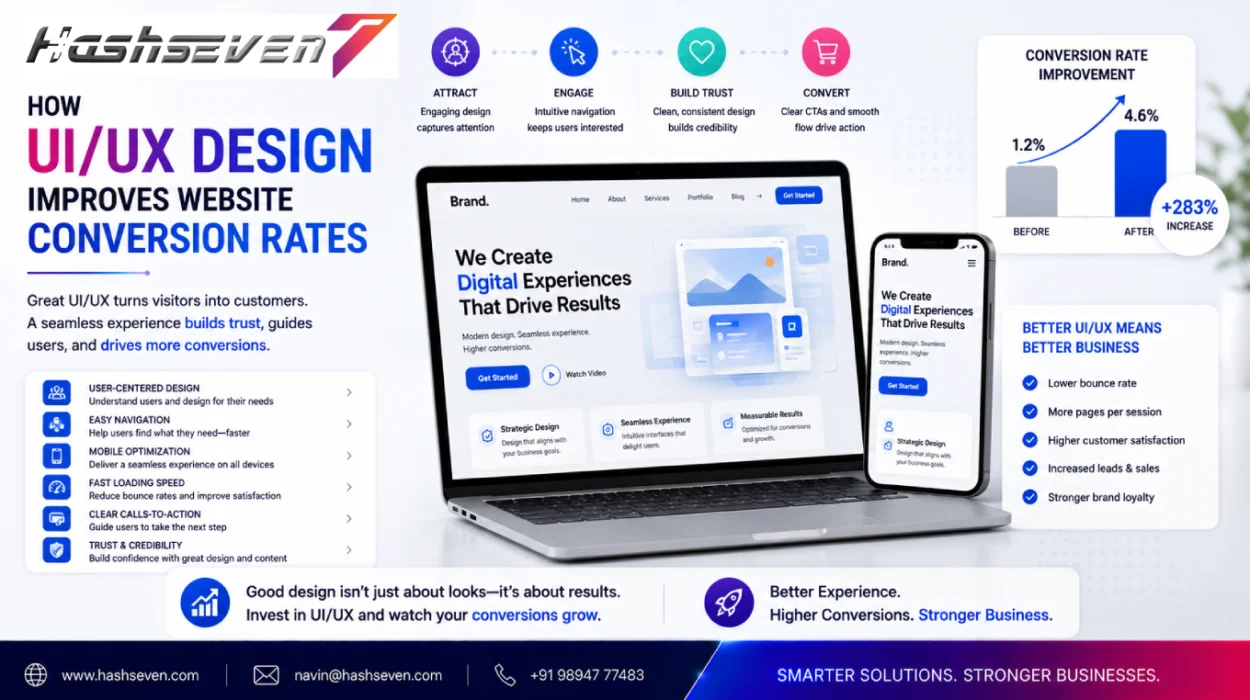 Ui ux design services improving website conversion rates through better user experience