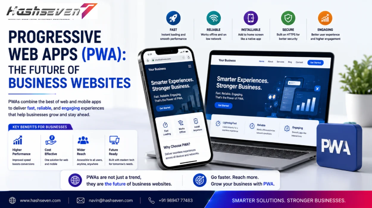 Progressive Web Apps Pwa The Future Of Business Websites Progressive web app development for business websites with offline access, responsive design, push notifications, and app-like performance.