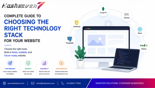 Website technology stack components for modern web development