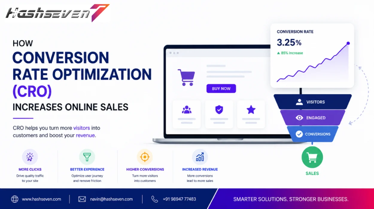 Conversion rate optimization strategy showing increased online sales