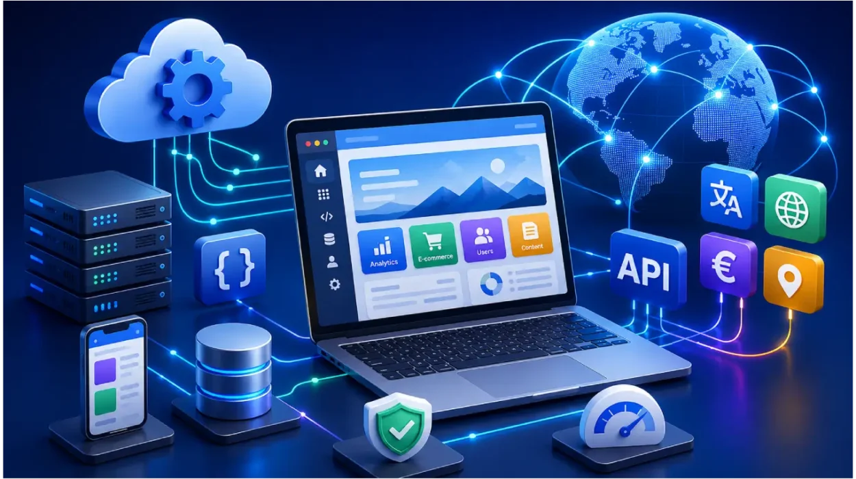 Api-driven website development connecting business systems