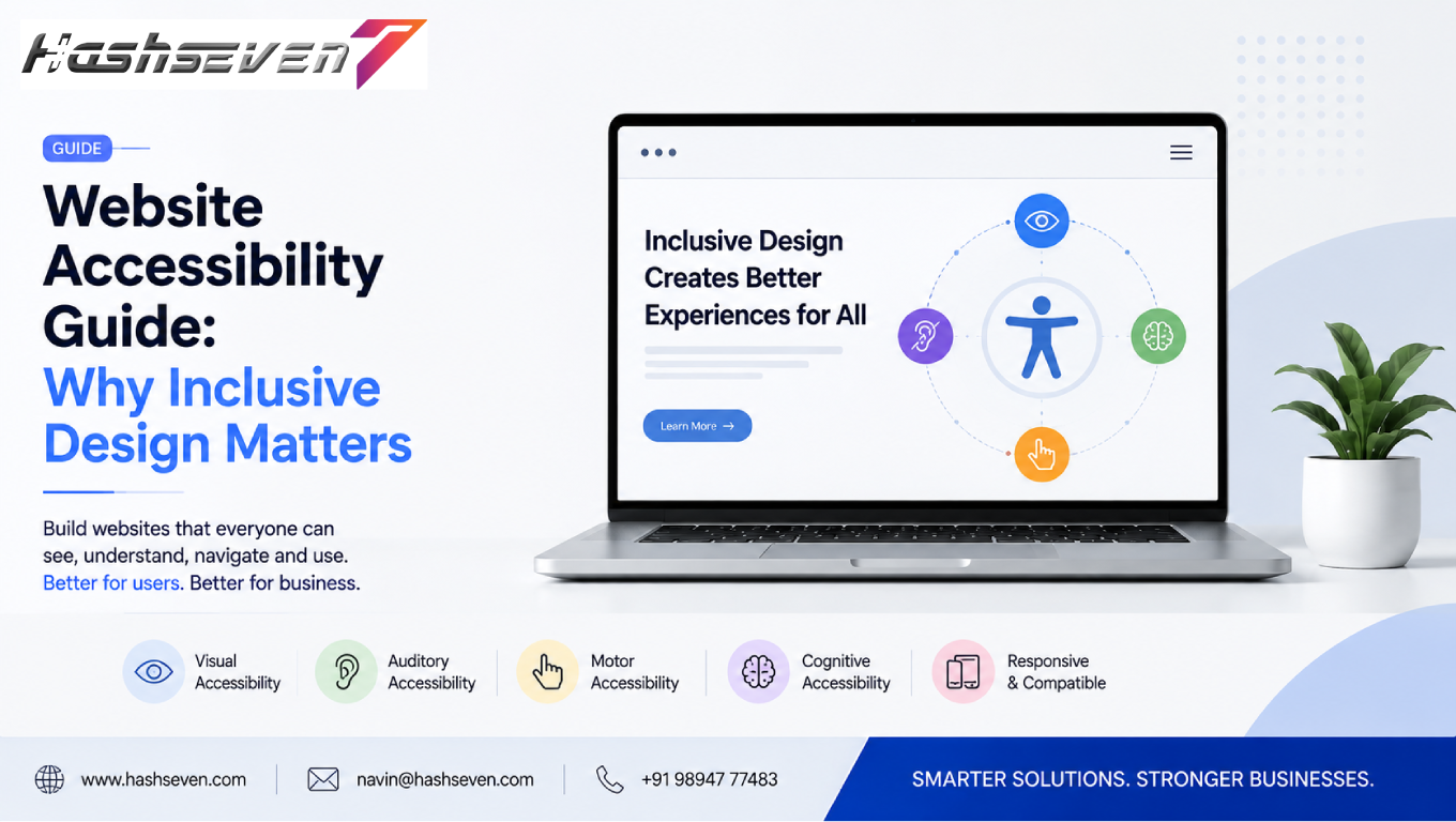 Website accessibility illustration showing inclusive digital design