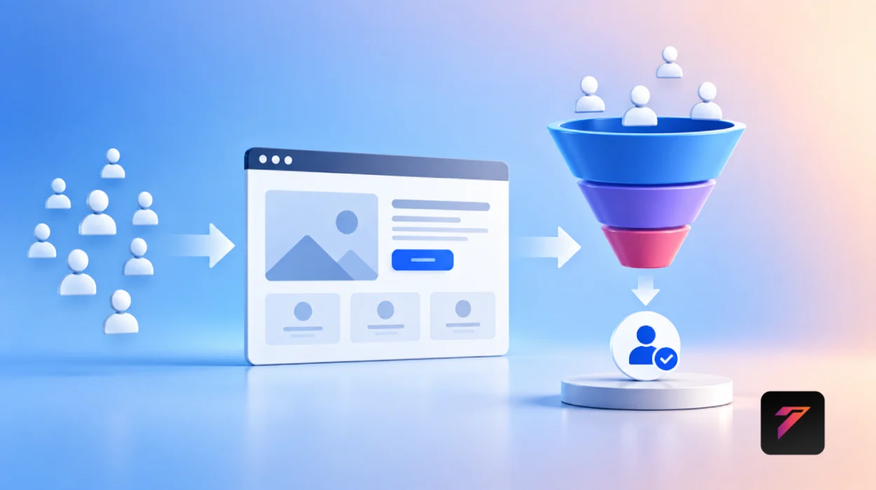 website conversion funnel turning visitors into customers