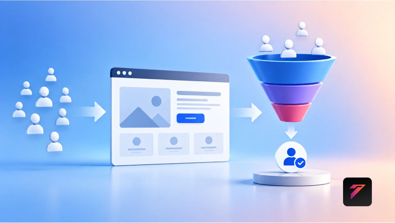 website conversion funnel turning visitors into customers