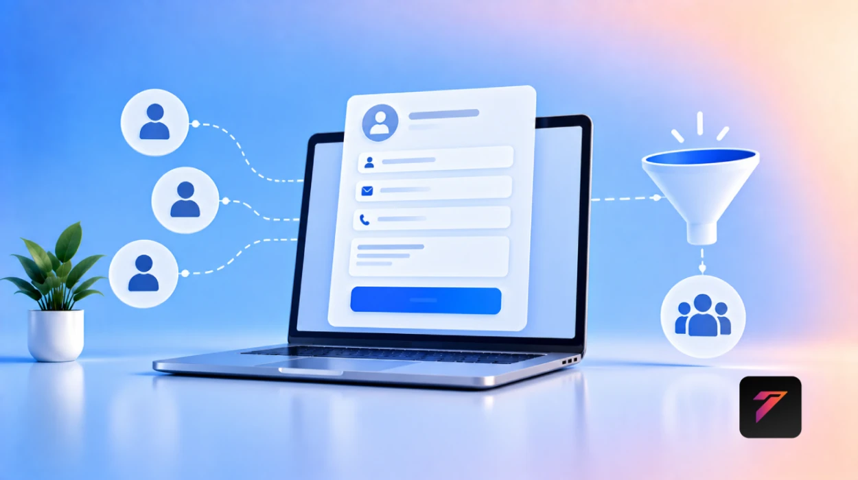 website lead generation forms on a modern business website
