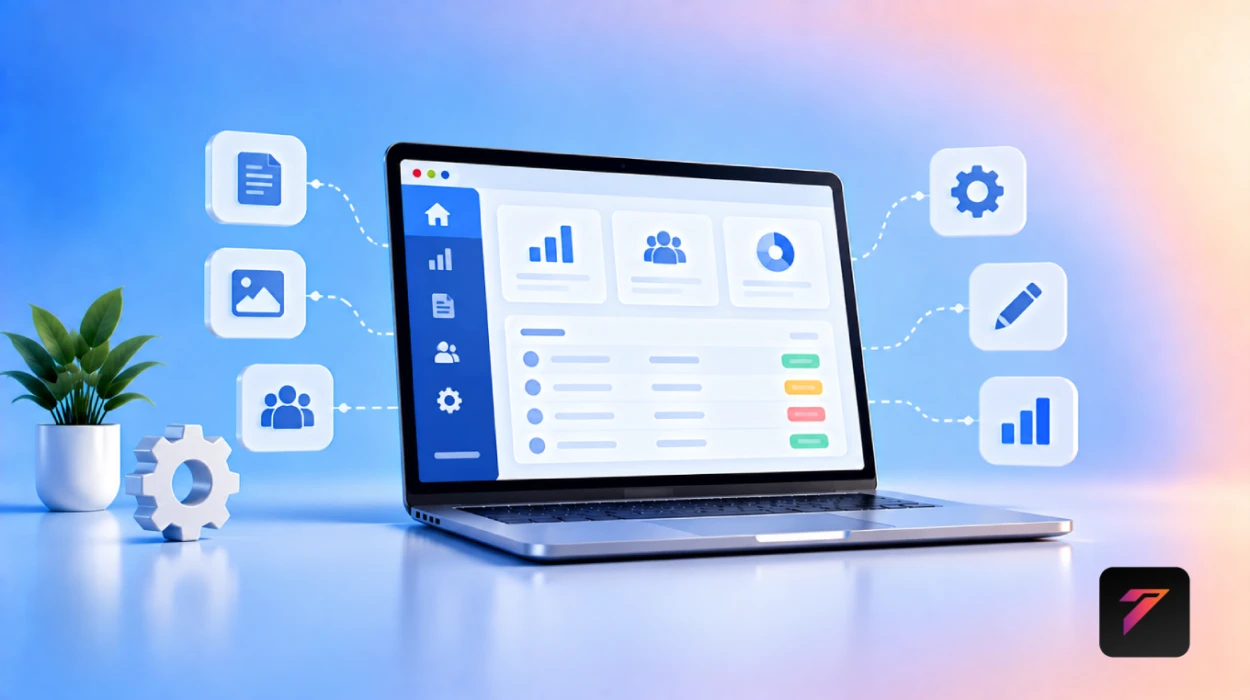 custom admin panel development for business website management