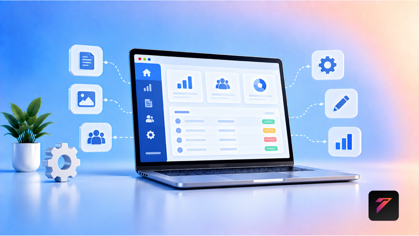 custom admin panel development for business website management